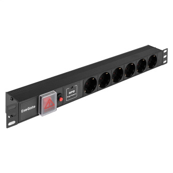 Блок розеток EXEGATE SERVERPRO PDU-19H605 Al-6S-C14-SW-O-SPD1